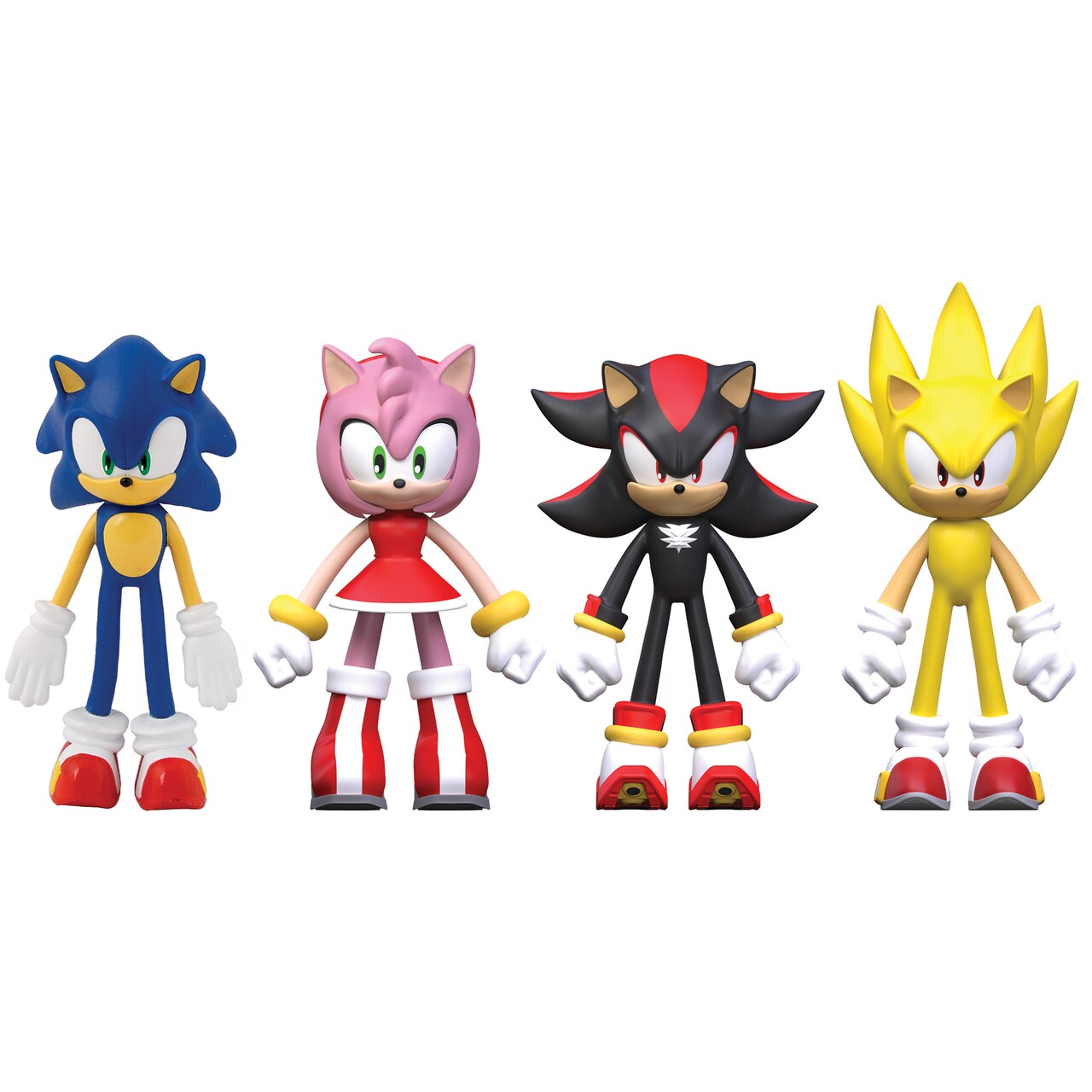 FleXfigs: Sonic The Hedgehog Series 2 - 4 Character Pack - Articulated Action Figures, Flex It - Pose It!, Collectible Toy Miniatures, Kids Ages 3+